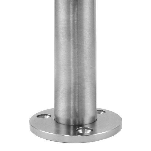 MonsterShop Stainless Steel Balustrade 1100mm High End Post, Decking Landing Staircase, Brushed Metal