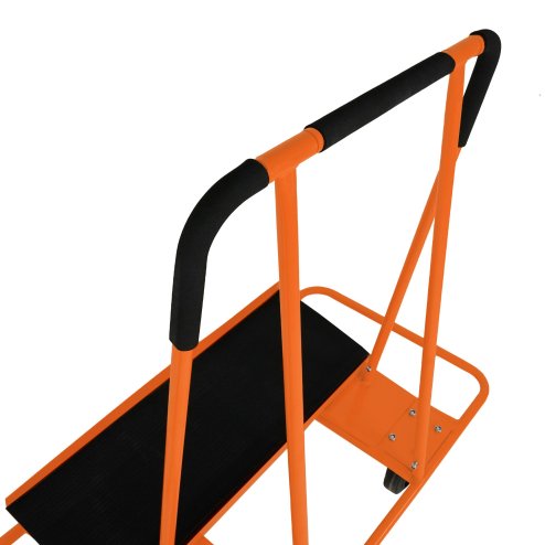Plasterboard Trolley Dry Wall Cart Sheetrock Board Sheet Material Carrier Dolly Transporter 1000kg 2200lbs Heavy Duty Steel 2 Fixed & 2 Swirl Wheels 2 Brakes Foam Handle Non Slip Rubber Matting
