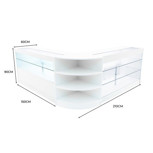 Calliope LED Shop Counter Set K1500, C1500 & LM60 - White