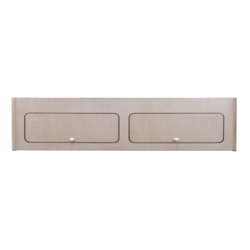 Campervan Overhead Cabinet 2 Door Top Locker Central Divider Camper Van Furniture Storage Lightweight Solid Birch Plywood Unpainted Soft Close Hinges Push Button Locks Pre Drilled Holes Fixing Kit