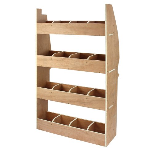 Nissan Primastar Plywood Van Rack Racking Unit Tool Storage Ply Toolbox Shelves Shelving Rack Unit Organiser removable dividers Driver & Passenger Side 4 Shelves 16 Compartments 116 x 67.5 x 28.5cm