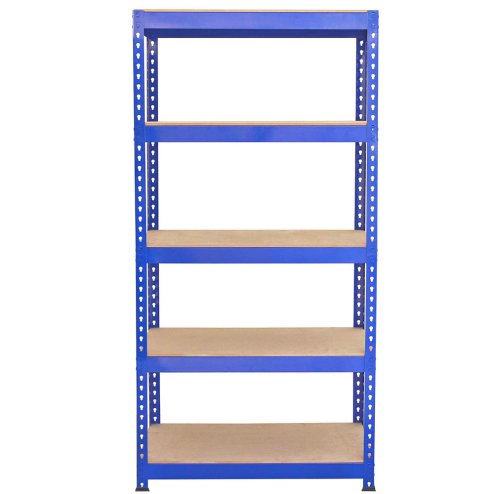 Monster Racking Q-Rax Heavy Duty Garage Storage Shelves, 200kg/shelf, Blue, 90cm x 182.5cm x 50cm