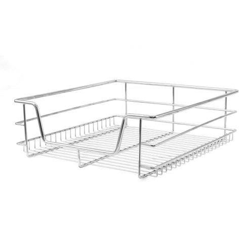 KuKoo 2 x Kitchen Pull Out Soft Close Baskets, 600mm Wide Cabinet, Slide Out Wire Storage Drawers