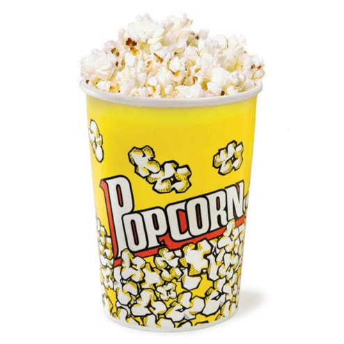KuKoo Popcorn Boxes & Cinema Style Party Cartons, 25 Pack, Cardboard, Holds 32oz, 14cm x 11cm