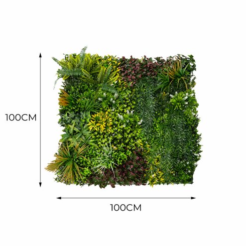 3Pcs Artificial Plant Wall Panel 100 x 100cm Cassia Living Foliage Green Tiles Indoor Outdoor Weather & UV Resistant Grass Fence Hedge Privacy Backdrop Garden Home Decor Snap & Lock Fixings Included