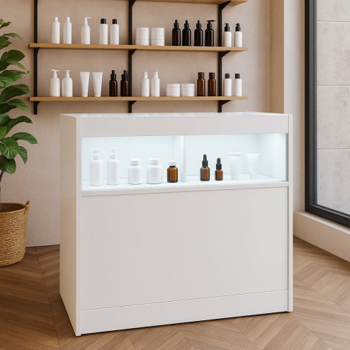 LED Retail Shop Counter B900 - White