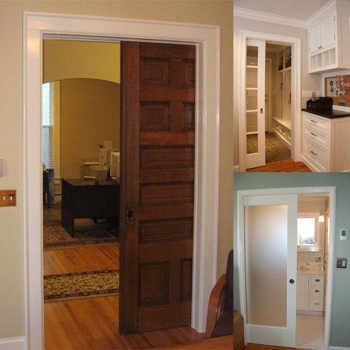 Pocket Door Kit Hideaway Single Sliding System Cavity Frame Internal Home Design / 450mm x 2030mm 90kg