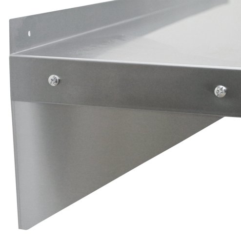 2 x KuKoo Commercial Stainless Steel Shelves Kitchen Wall Shelf Catering Corrosion Resistant & Free Microfiber Cloths 1000mm x 300mm