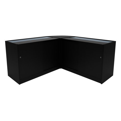 Harmonia LED Shop Counter Set B1200, C1200 & LM60 - Black