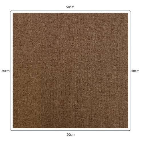 40 x Carpet Tiles Sand 10m2 Heavy Duty Commercial Retail Shop Office Home Domestic Premium Flooring Easy Installation 50cm x 50cm Square Anti Slip