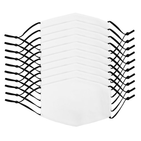 Sublimation Blank Face Masks Reusable / 10 Pack Of Large Facemasks White / 5 Layer Filter Custom Print Heat Transfer Press Customise Dye Personalise Printing