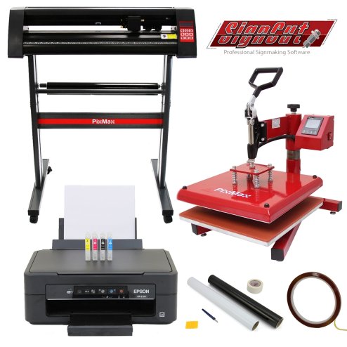 Vinyl Cutter Sublimation Printer Swing Away Heat Press T Shirt Transfer Digital Industrial Business Home Custom Design Plotter Machine Stand Cutting Printing | Weeding Pack