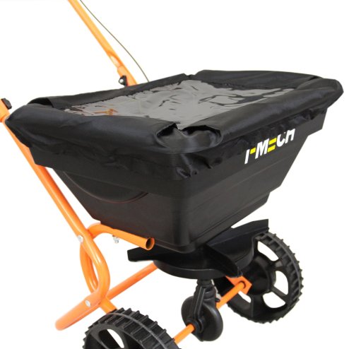 Rotary Spreader Seed Fertiliser Grass Gritter Rock Salt Lawn Garden Outdoor Sand Grit Winter Fertilizer Variable Flow 55lbs / 25kg