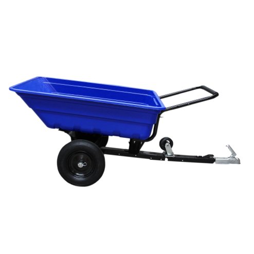 ATV Trailer Garden Transportation Tow Tipping Quad Farm Horses Heavy Duty Tractor Dump Utility Cart Pneumatic Tyres 295kg