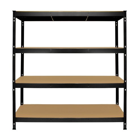 Monster Racking Q-Rax Heavy Duty Racking Garage Shelving, 360kg/shelf, 160cm x 60cm x 160cm, Black