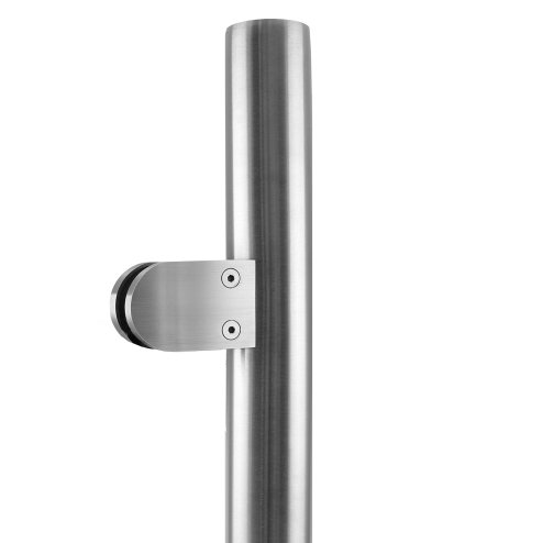 MonsterShop Stainless Steel Balustrade 1100mm High End Post, Decking Landing Staircase, Brushed Metal