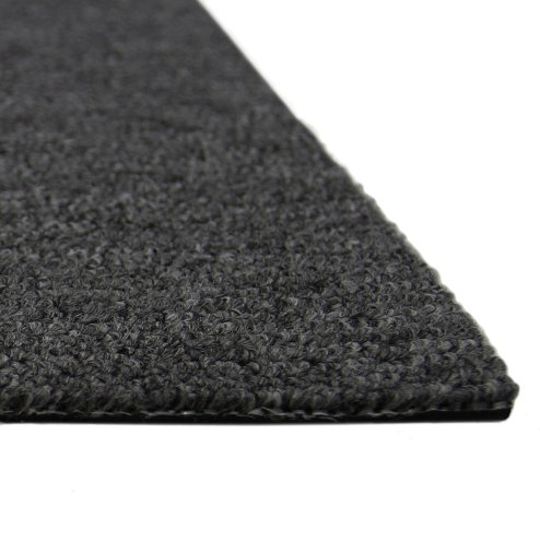 40 x Carpet Tiles Charcoal Black 10m2 Heavy Duty Commercial Retail Shop Office Home Domestic Premium Flooring Easy Installation 50cm x 50cm Square Anti Slip