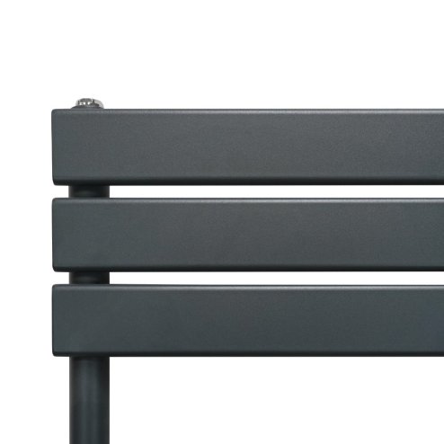 Vertical Towel Radiator Designer Flat Panel 1200mm x 450mm Bathroom Heated Rail Matt Anthracite Grey Central Heating Ladder Heater Wall Mounted Carbon Steel FREE Cleaning Brush Fixing Kit & Brackets