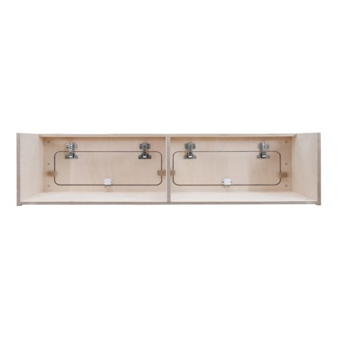 Campervan Overhead Cabinet 2 Door Top Locker Central Divider Camper Van Furniture Storage Lightweight Solid Birch Plywood Unpainted Soft Close Hinges Push Button Locks Pre Drilled Holes Fixing Kit
