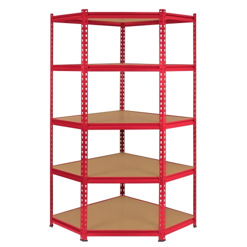 1 x Z-Rax Corner Garage Racking Unit & 2 x Single Racking Storage Units / 5 Steel & MDF Shelves / 3975kg capacity / 4925kg per shelf / Free Rubber Mallet