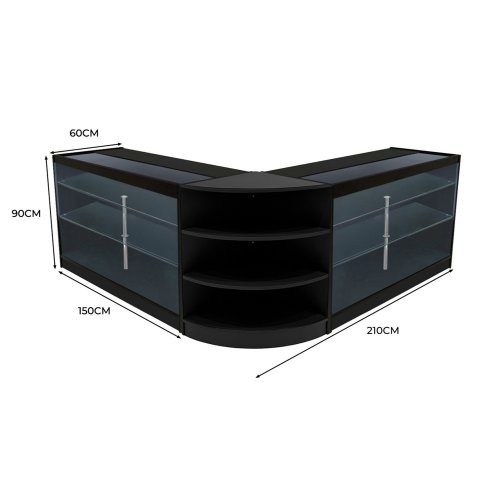 Apollo LED Shop Counter Set LM60 & 2 x K1500 - Black