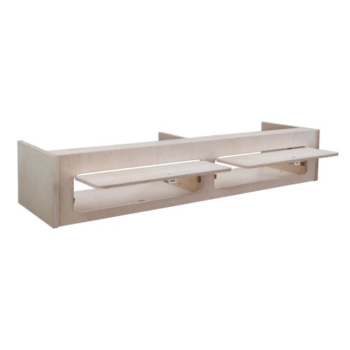 Campervan Overhead Cabinet 2 Door Top Locker Central Divider Camper Van Furniture Storage Lightweight Solid Birch Plywood Unpainted Soft Close Hinges Push Button Locks Pre Drilled Holes Fixing Kit
