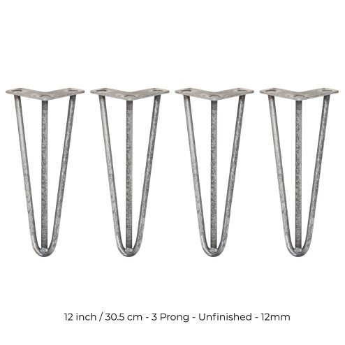 4 x Hairpin Legs / Hair Pin Legs Set SkiSki Legs Furniture Desk Bench Chair Table 12