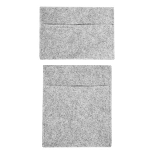 Camper Van Lining & 2 x Storage Pouches Silver Grey Carpet 4 Way Stretch 2m Wide 11m2 Coverage Car Motorhome Vehicle Interior Campervan Conversion 2 Size Tool Paperwork Document