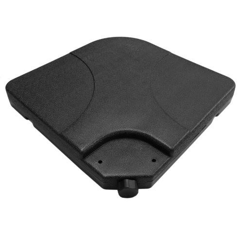 Monster Shop Dark Grey Cantilever Parasol Base Garden Patio Outdoor Umbrella Weight Stand Sand Water Filled Garden Furniture 105cm x 105cm x 7cm