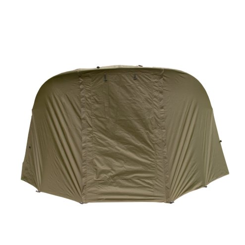 2 Man Fishing Bivvy Tent with Overwrap Carp Fishing Dome Overnight Shelter Angler Camping Waterproof Tackle Brolly System Pram Hood PVC Window FREE Neoprene & PVC Shoe Mat Carry Bag & Mallet Included