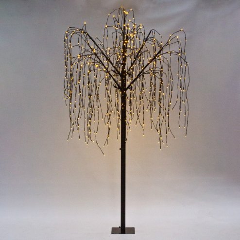 8 FT Willow Tree 800 LED Warm White Lights with Metal Square Base 180cm Christmas Garden Ornaments for Home Xmas Display Decoration Indoor / Outdoor…