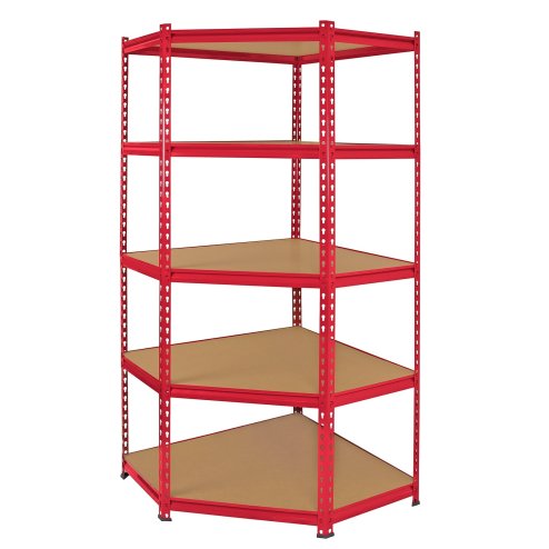 1 x Z-Rax Corner Garage Racking Unit & 2 x Single Racking Storage Units / 5 Steel & MDF Shelves / 3975kg capacity / 4925kg per shelf / Free Rubber Mallet