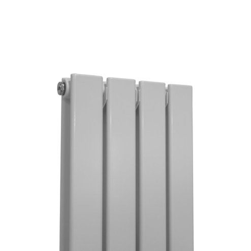 Designer Radiators 160 x 28cm Flat Panel Modern Central Heating Gloss White Vertical Column Double Panel Wall Mounted Slimline Kitchen Living Room Bathroom Commercial Cleaning Brush & Fixing Kit