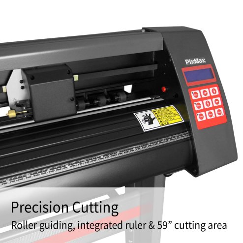 Vinyl Cutter Plotter Extra Large 59 inch Optical Eye Laser Guiding Business Sign Sticker Cutting Making & SignCut Pro Software