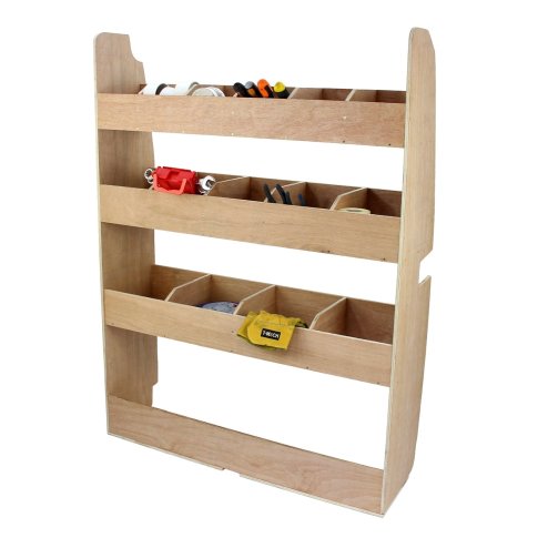 Van Lining Carpet Super Stretch + Glue & Ford Transit Rack Bundle, 11m2 Dark Grey Anthracite, Van Racking, Vans, Motor Homes, Cars, Shelving Unit with 4 Shelves, 12mm Plywood, 4 Tier Racking Unit