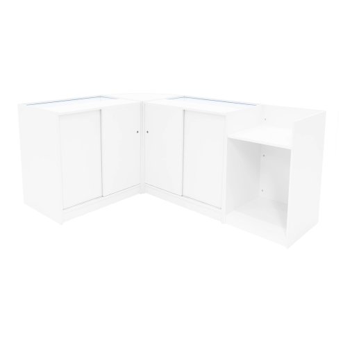 Europa LED Shop Counter Set B900, C900, TB60 & LM60 - White