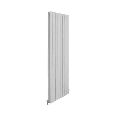 Designer Radiators 160 x 56cm Flat Panel Modern Central Heating Gloss White Vertical Column Double Panel Wall Mounted Slimline Kitchen Living Room Bathroom Commercial Cleaning Brush & Fixing Kit
