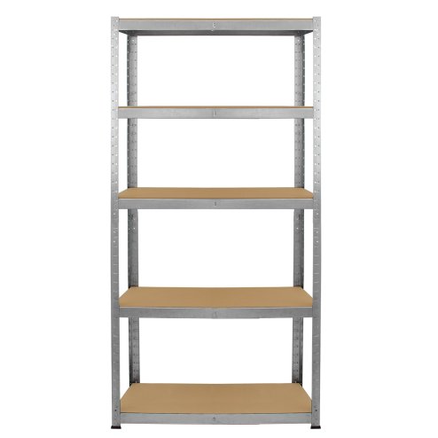 Monster Racking 4 x Galwix Steel Shelving, 175kg/shelf, 90 x 30 x 180cm, 5 Tier Galvanised Storage Bays