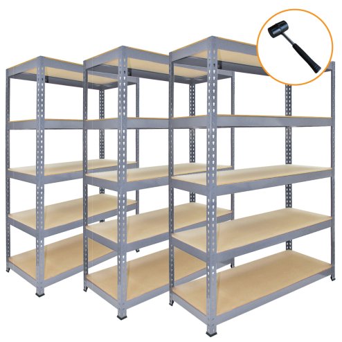 Garage Shelving / 120cm Grey Shed Shelves / Extra Wide Warehouse Storage Racking