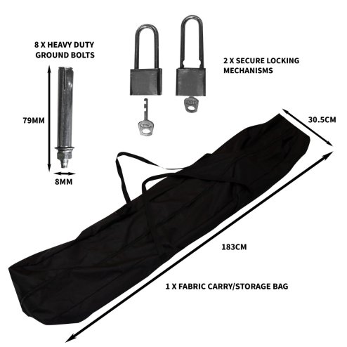 Motorbike Motorcycle Tent Waterproof Shelter Outdoor Storage Garage Moped Bike Mobility Scooter Oxford Fabric Cover Steel Frame 155cm H x 106cm W x 270cm L Lockable 2 FREE Padlocks & 8 Ground Bolts