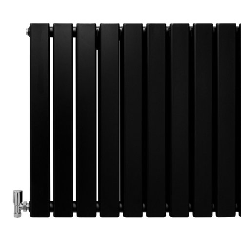 Designer Flat Panel Radiators Matt Black 600mm x 910mm