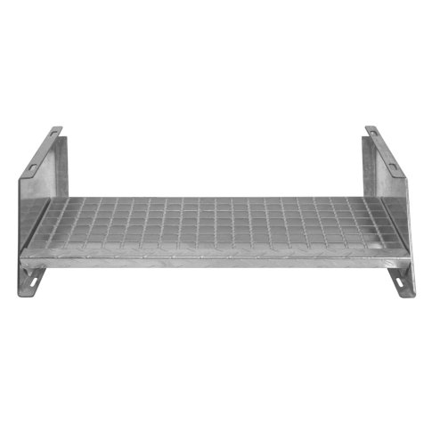 Metal Staircase Additional 1 Step Adjustable Height 90cm / 900mm Wide Galvanised Steel Silver Steps Weatherproof Grate Outdoor Garden Patio Modular Stairs 5mm Rod Thickness FREE Fixing Kit
