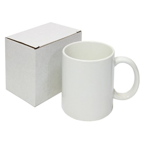 Blank Sublimation Mugs 36 Pack White Ceramic Polymer Coated 11oz Large AAA Grade Cup With Handle & Presentation Gift Boxes & Heat Tape Roll 22m Long x 0.5cm Wide Tea Coffee Microwave Dishwasher Safe