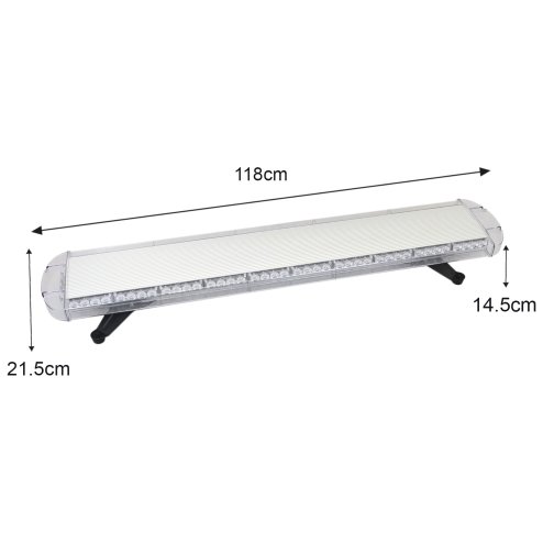 1200mm Amber Recovery Light Bar LED Safety Hazard Beacon Lightbar Strobe Car Van Warning Flashing Emergency Waterproof Magnetic Truck Motorway Maintenance Breakdown Vehicles