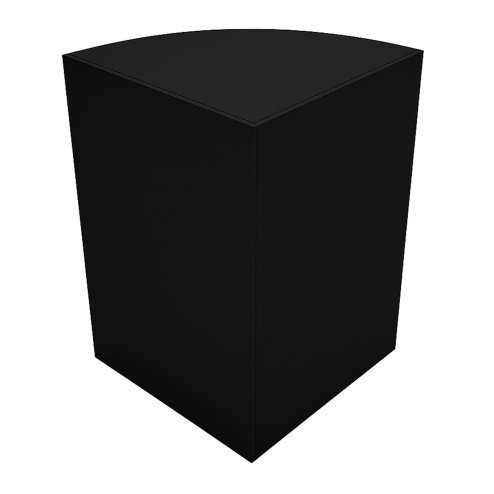 Retail Shop Corner Counter LM60 - Black