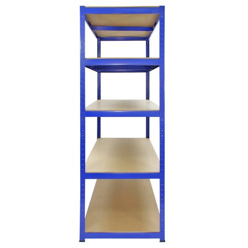 T-Rax Pack of 9 Garage Shelving Unit Extra Wide - 5 Tier Heavy Duty Rack for Storage Steel Utility Shelves | Metal & MDF Boltless Racking Assembly System | 280KG Per Shelf + FREE Rubber Mallet