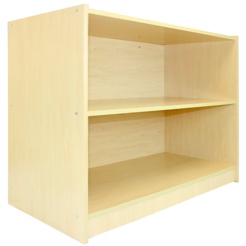 MonsterShop A1200 Shop Counter Retail Showcase Display Cabinet, Maple, 120cm x 90cm x 60cm