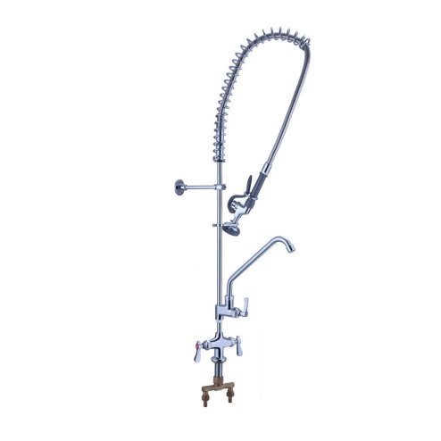 KuKoo Commercial Kitchen Catering Sink & Pre-Rinse Mixer Tap, RH Drainer Stainless Steel, 1.0 Bowl, 120cm Wide