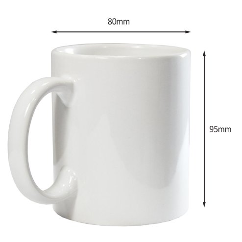 Blank Sublimation Mugs 72 Pack White Ceramic Polymer Coated 11oz Large AAA Grade Cup With Handle Presentation Gift Boxes & 2 Heat Tape Rolls 22m Long x 0.5cm Wide Tea Coffee Microwave Dishwasher Safe
