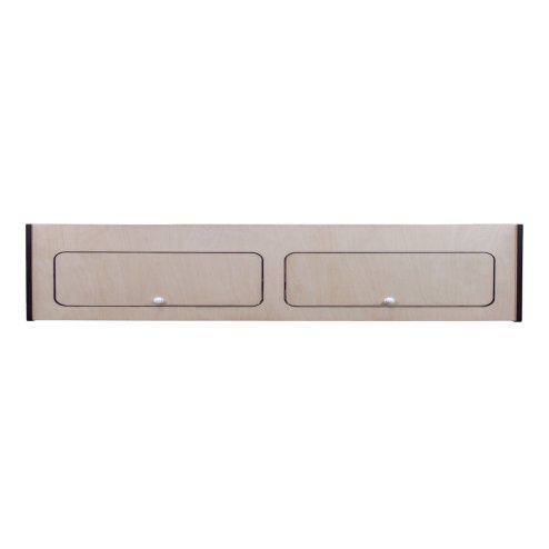 Campervan Overhead Cabinet 2 Door Top Locker Central Divider Camper Van Furniture Storage Lightweight Solid Birch Plywood Unpainted Soft Close Hinges Push Button Locks Pre Drilled Holes Fixing Kit